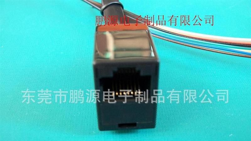 供应网络连接器RJ45牛角双口