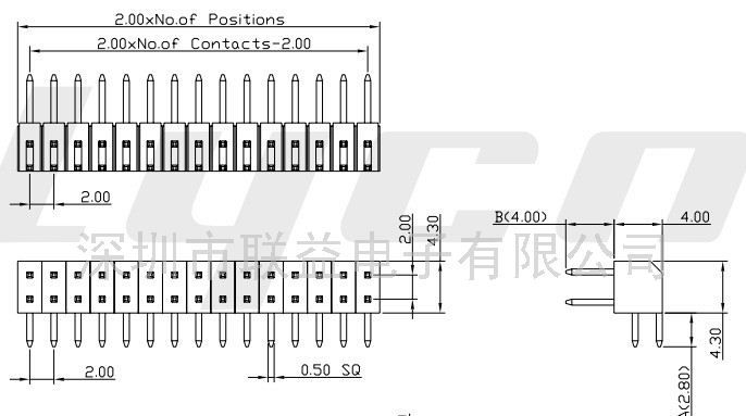 供应LYCN 90度 连接器厂家直销排针