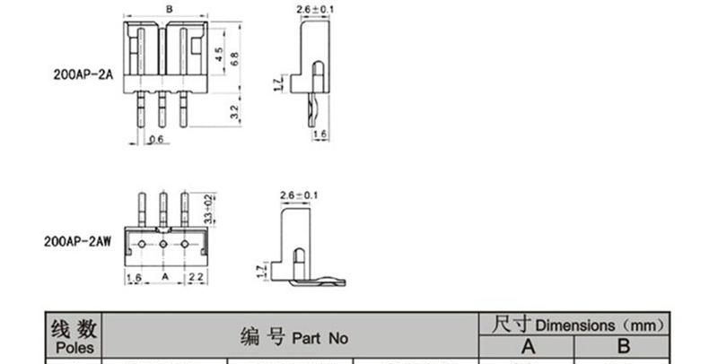 厂家直销条形连接器 200AP-2.0mm间距条形连接器