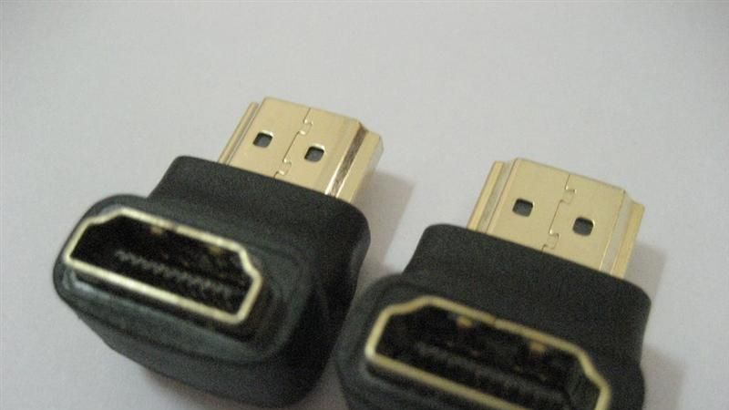 HDMI A/M-A/F侧插转接头，HDMI A公-A母侧插式转接头