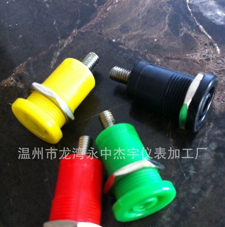 回型安全插座 香蕉插座4mm 安全型插座 螺纹 4种颜色