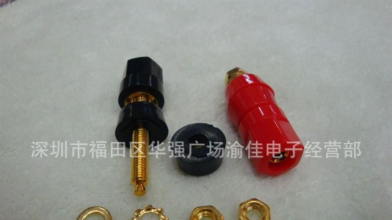 纯铜接线柱 音箱功放喇叭接线柱 仪器输出端子 香蕉插座