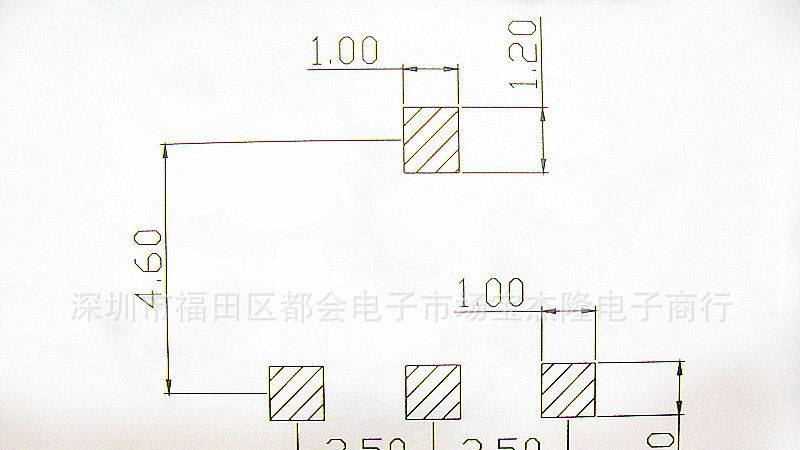 电池触片连接器 3PIN手机触片 2.5间距长期供应 附有详细尺寸图