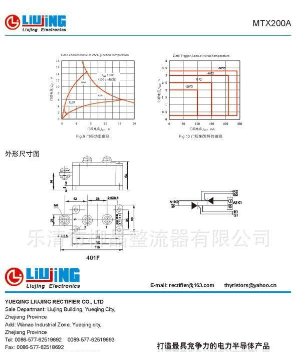 【中国官方认证】㊣ 普通晶闸管模块MTX200A1600V