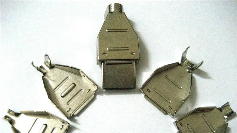 HDMI 19PIN公头连接器铜壳镀金带PCB板，HDMI 公/母头转接头