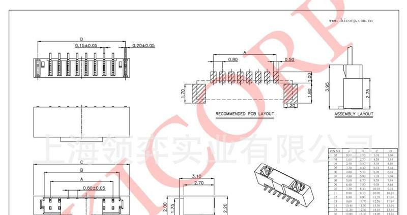 供应线对板连接器 WTB连接器 4261系列/Pitch 0.8mm