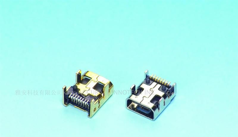 厂家直销MINI USB  8PIN  母座/连接器/插座/SOCKET