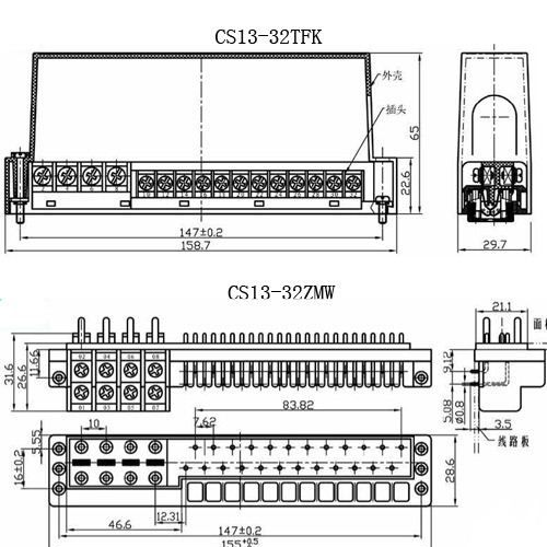供应CS13-32TFK/ZMW型矩形连接器