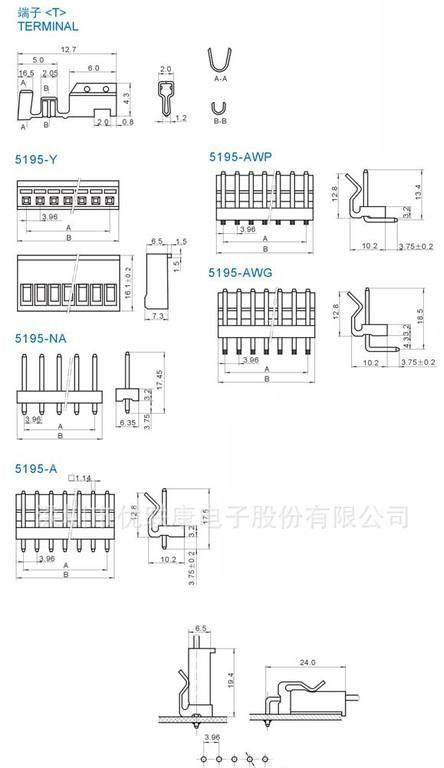 厂商直销 5195间距条形连接器