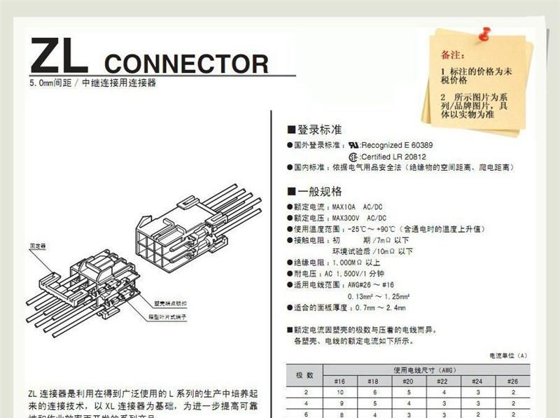 ZLP-02V-TR ZL系列 线对线连接器 5.0mm间距 代理JST现货库存
