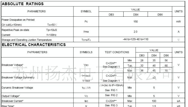 双向触发贴片二极管 玻封贴片DB3