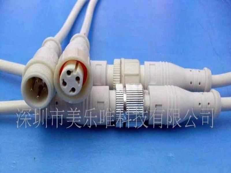 供应防水公母对插电源插头线,水下连接器,防水插头,LED防水接头