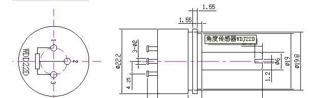 供应：WDJ22D精密导电塑料角度位移传感器