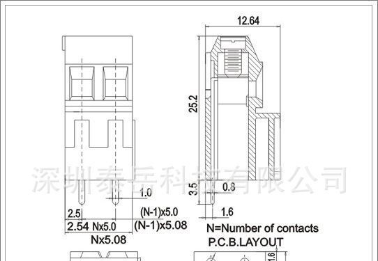 供应镇流器连接端子、螺钉式128G PCB端子台、宁波上海接线端子台
