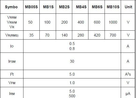 厂家销售 MB6S 整流桥 0.8A 600V (LED 电源 桥堆）火爆热销