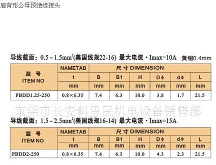 供应PBDD冷压端子 肩背形公母预绝缘接头