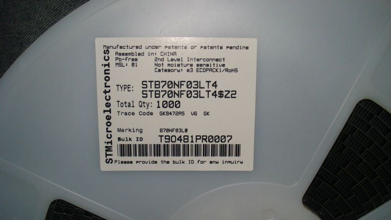 热卖场效应管 STB70NF03LT4 主打ST品牌