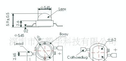 大功率LED1W正白