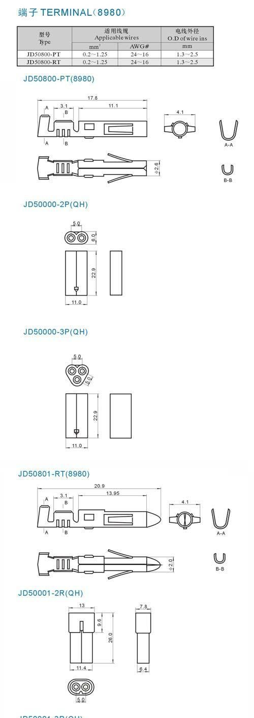 供应QH间距条形连接器