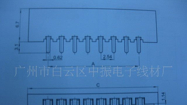 供应2.54A 条形连接器 接插件 针座