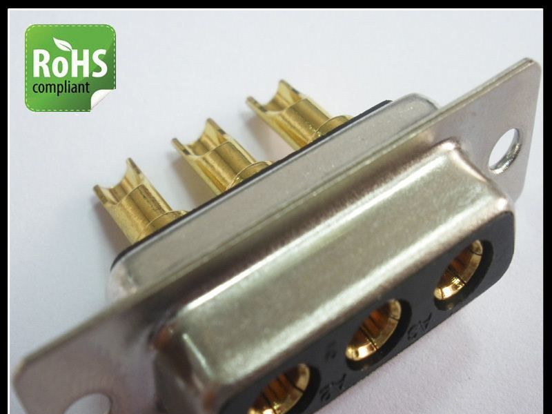 D-SUB连接器，大电流3W3P公头焊线式