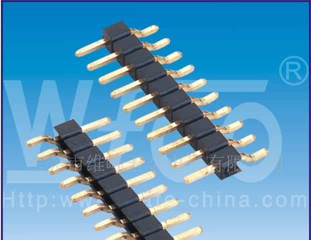 供应2.54mm 单排针, 90度, SMT,