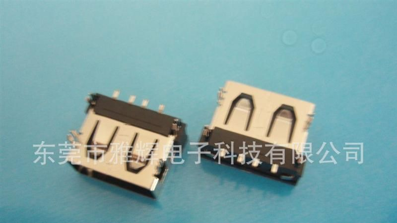 USB AF 90度 短体 平口 反向SMT连接器   插头/插座/接口