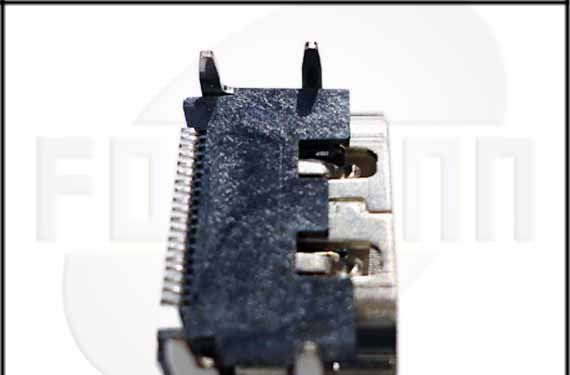 HDMI连接器:HDMI 19P F SMT短体外壳插板式