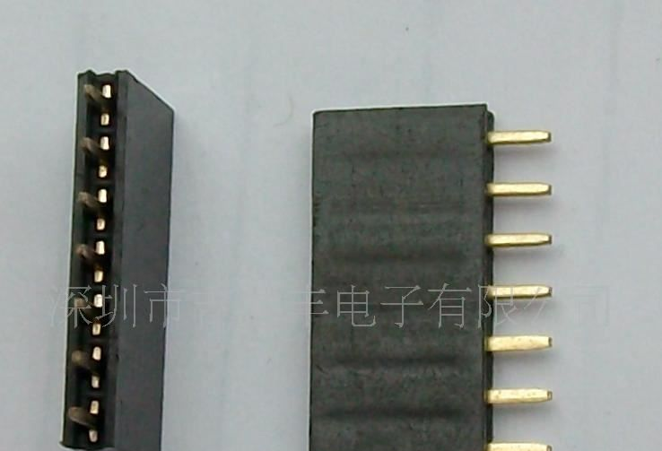 2.54排母 单排 180度