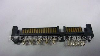 sata连接器 sata7+15公座打端子式焊线