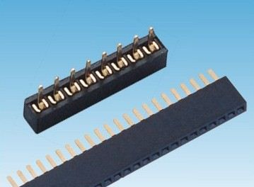 1.27mm 排母 单排 180度