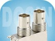 BNC双层全金属连接器，BNC双层金属视频插座