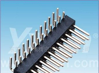 2.54mm排针 双排 90度 塑高4.3mm