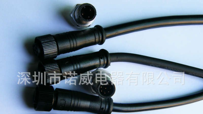 航空插头，RW12型注塑带线连接器，应用于电子和线材加工行业