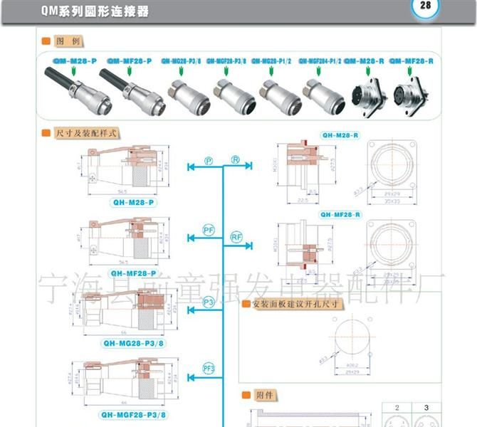 供应12PIN圆形航空插头