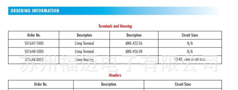 供应molex连接器 2.0mm 12pin 501646-1200，5016461200