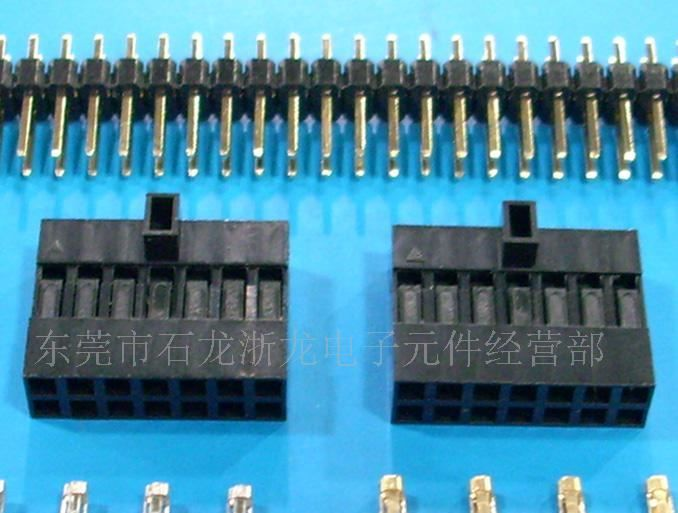 供应TJC8杜邦2.54带凸点胶壳、针座，电脑条形连接器，接插件
