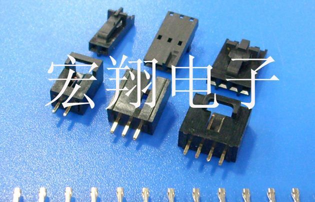 TJC8杜邦2.54带锁带扣直针，胶壳，端子，条形连接器，接插件