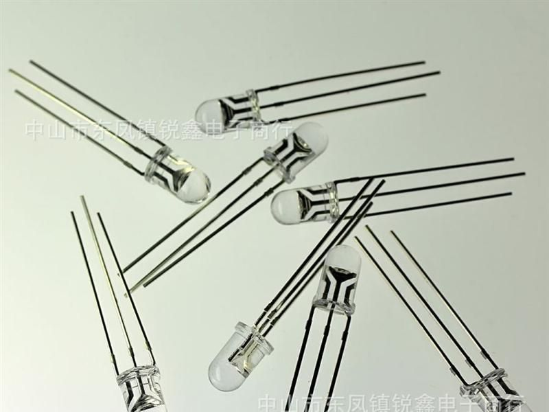 3mm,4mm,5mm,方形,双色发光二极管,双色LED,双色共阴,无极性双色