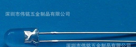 厂家供应F5无边长圆绿光/LED5MM圆头发光二极管/F5高亮白发绿光灯