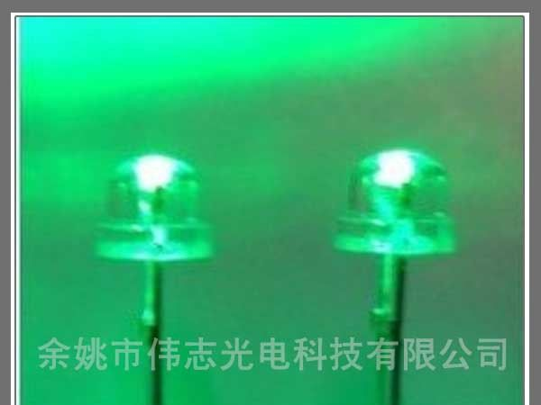 供应F5mm草帽高亮度绿光LED灯珠 4.8mm发光二极管 厂家直销
