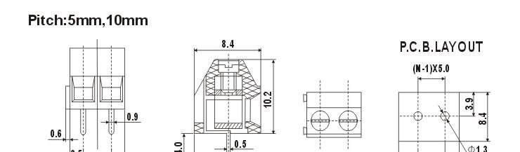 WJ127 接线柱 PCB接线端子 欧式接线端子