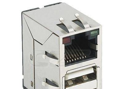 RJ45带双层USB(图)