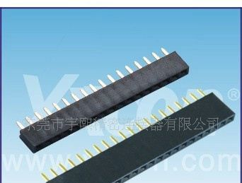 2.54mm排母 单排 180度 Y端