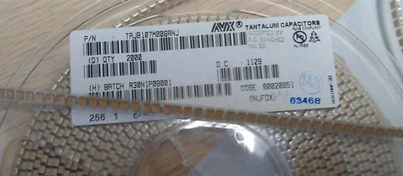 贴片钽电容 100UF 6.3V B型 AVX KEMET品牌  全新环保优势价格