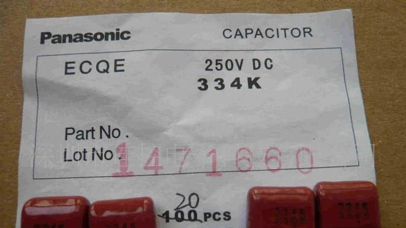 日本松下插件薄膜电容ECQE2473KF原装现货供应