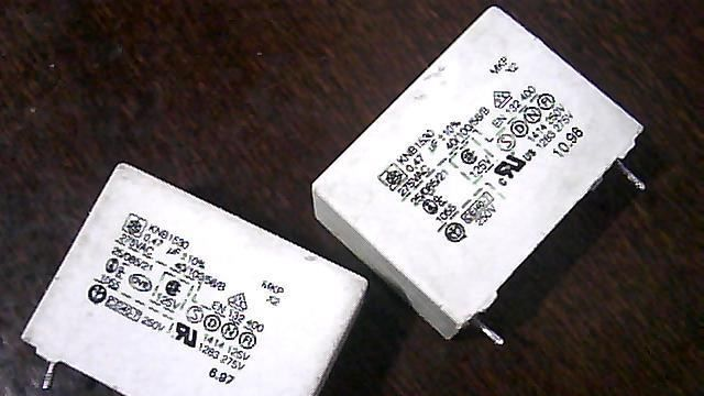 供应拆机安规电容0.47uf/275VAC脚距22mm