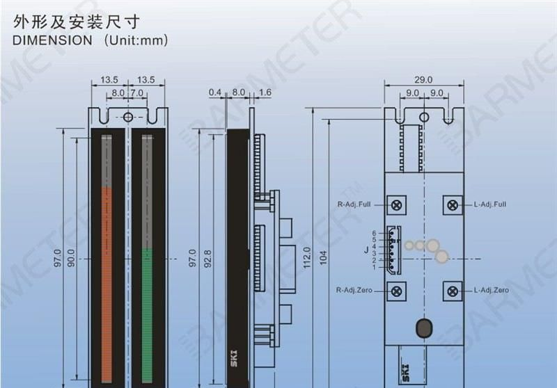 厂家直销101线LED双光柱电表模块