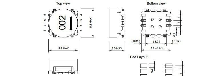TDK贴片变压器 闪光灯充电变压器 LDT565630T-002