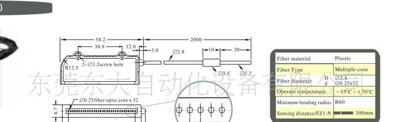大陆区代理FR-50ML-20 台湾RIKO瑞科矩阵光纤传感器